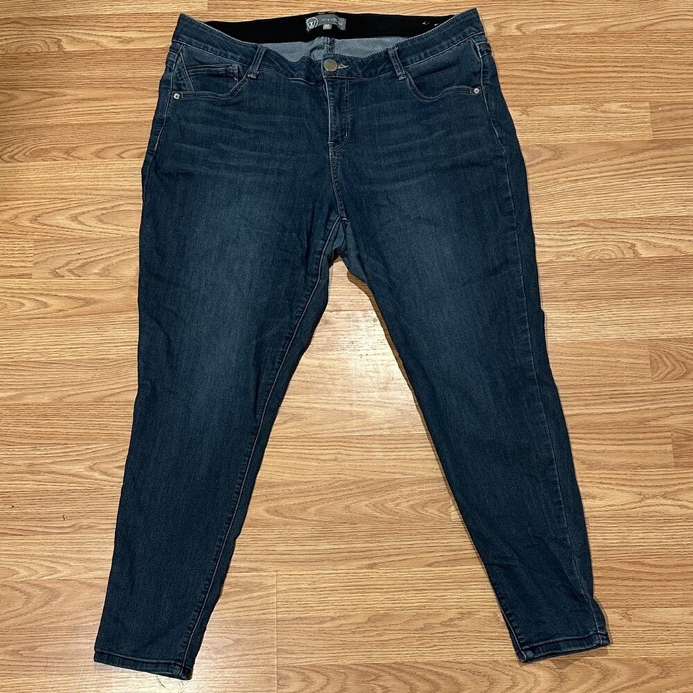 Wit and Wisdom Women's Dark Blue Jeans 18w